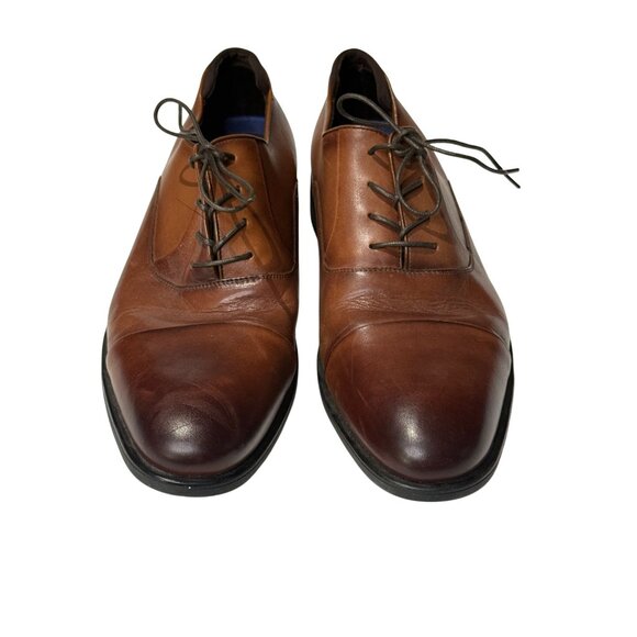 Kenneth Cole Reaction Edge Flex Oxford Shoes Men’s 9.5 Brown Leather - Picture 3 of 9